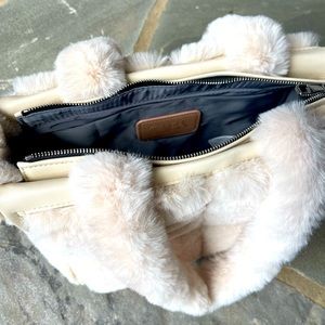 Zara faux fur maxi tote bag Clearance